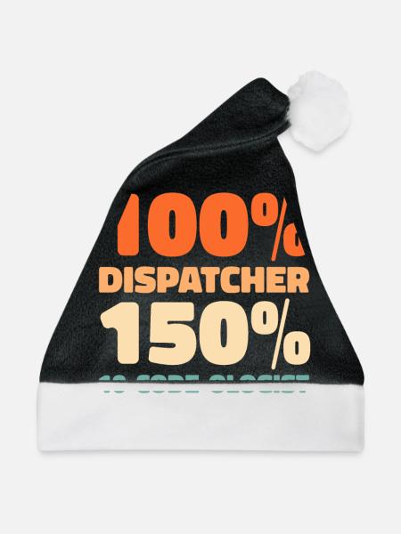 Notruf Leitstelle Einsatzzentrale - Weihnachtsmütze - Schwarz/Weiß - Vorne