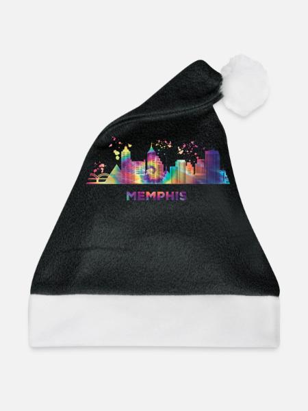 Memphean Skyline Memphis - Weihnachtsmütze - Schwarz/Weiß - Vorne