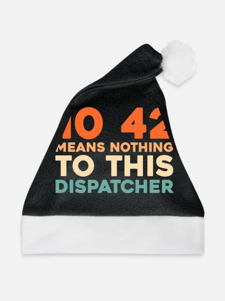 Notruf Leitstelle Einsatzzentrale - Weihnachtsmütze - Schwarz/Weiß - Vorne