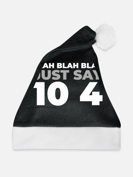 Notruf Leitstelle Einsatzzentrale - Weihnachtsmütze - Schwarz/Weiß - Vorne