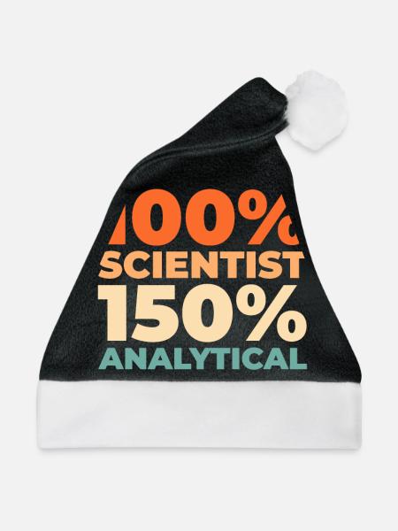 Data Science Data Analyst - Weihnachtsmütze - Schwarz/Weiß - Vorne