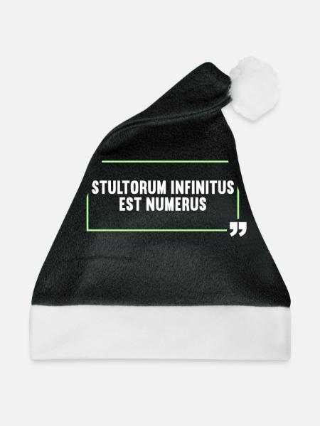 Lateinisch Lustiger Latein Spruch - Weihnachtsmütze - Schwarz/Weiß