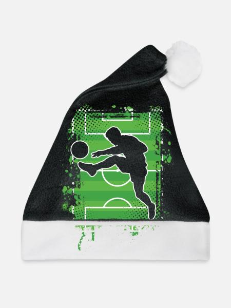 Fußball Fußballer - Weihnachtsmütze - Schwarz/Weiß