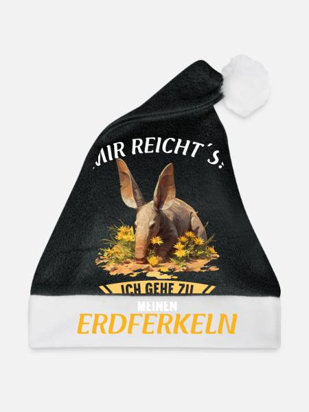 Erdferkeln Erdferkel - Weihnachtsmütze - Schwarz/Weiß
