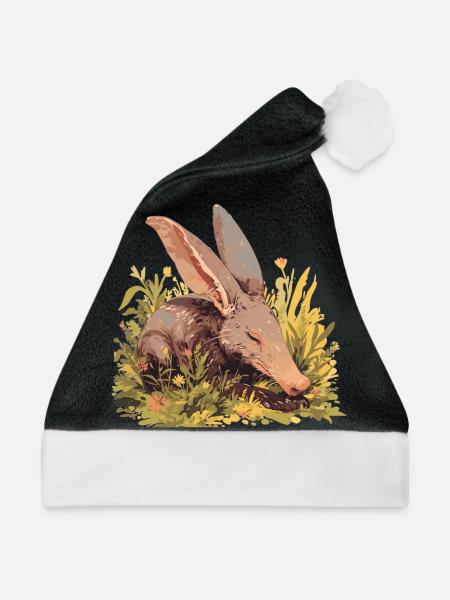 Erdferkeln Erdferkel - Weihnachtsmütze - Schwarz/Weiß