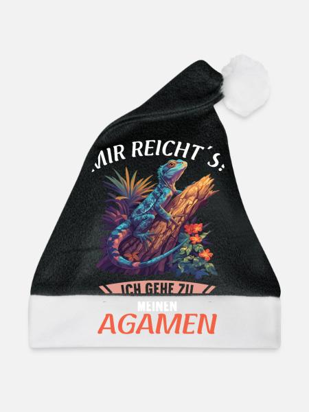 Agamen Agame - Weihnachtsmütze - Schwarz/Weiß