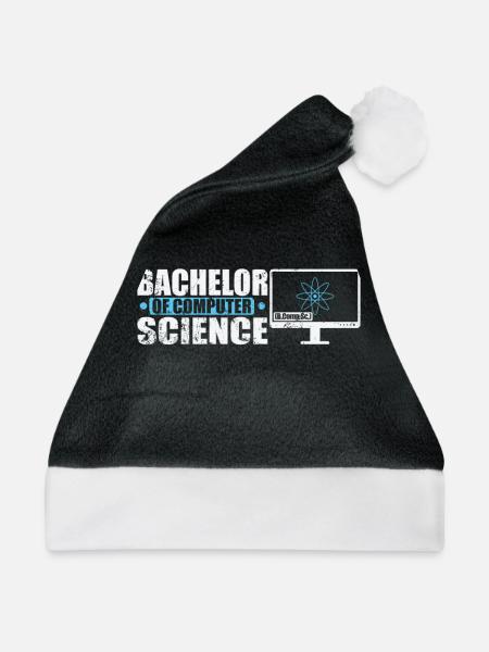 Bachelor of Computer Science Softwareentwicklung - Weihnachtsmütze - Schwarz/Weiß - Vorne