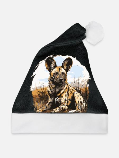 Wildhunde Wildhund - Weihnachtsmütze - Schwarz/Weiß