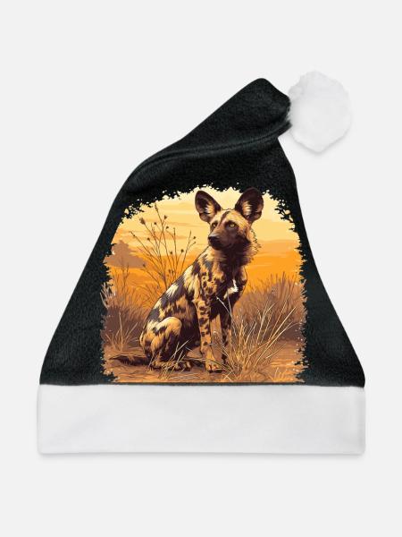 Wildhunde Wildhund - Weihnachtsmütze - Schwarz/Weiß