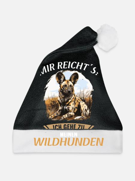 Wildhunde Wildhund - Weihnachtsmütze - Schwarz/Weiß