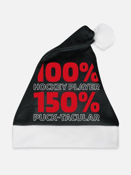 Eishockey - Weihnachtsmütze - Schwarz/Weiß