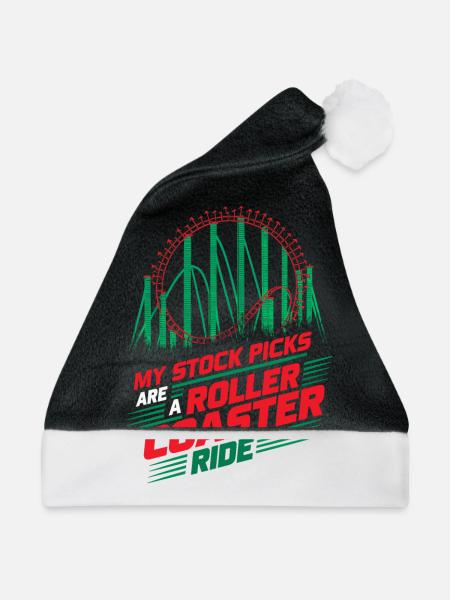 Börsenhändler, Forex-händler, Anlegerhandel - Weihnachtsmütze - Schwarz/Weiß - Vorne