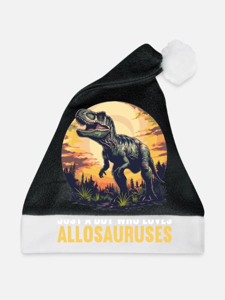 Allosaurier Allosaurus - Weihnachtsmütze - Schwarz/Weiß