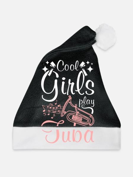 Cool girls play tuba - Weihnachtsmütze - Schwarz/Weiß