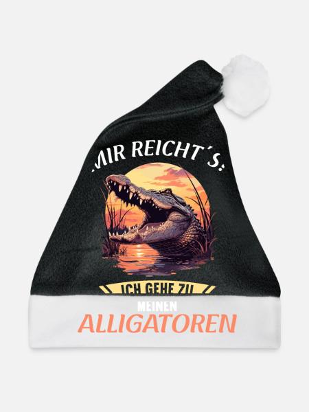 Alligatoren Alligator - Weihnachtsmütze - Schwarz/Weiß