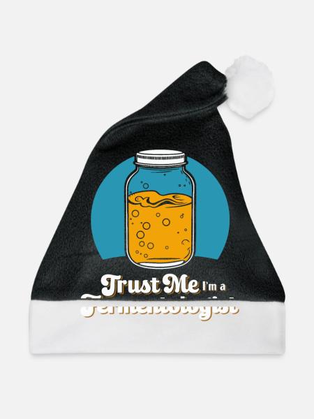 Vorteile Von Kombucha Für Brewer Maker Tea Lover - Weihnachtsmütze - Schwarz/Weiß - Vorne