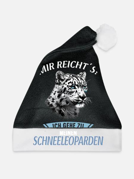 Snow Leopard Schneeleoparden Schneeleopard - Weihnachtsmütze - Schwarz/Weiß