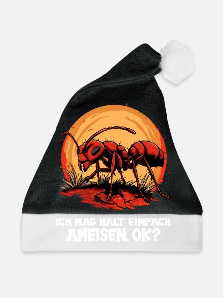 Ant Ameisen Ameise - Weihnachtsmütze - Schwarz/Weiß