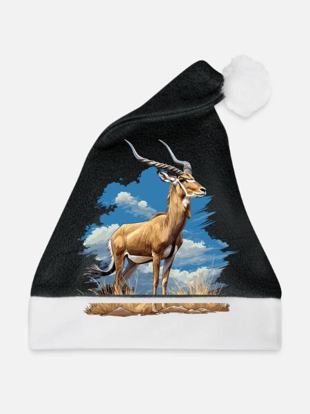 Antelope Antilopen Antilope - Weihnachtsmütze - Schwarz/Weiß