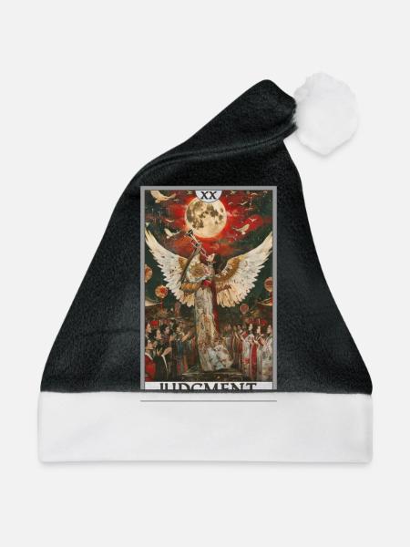Tarotkarten Tarotkarte 20 Judgment Gericht - Weihnachtsmütze - Schwarz/Weiß
