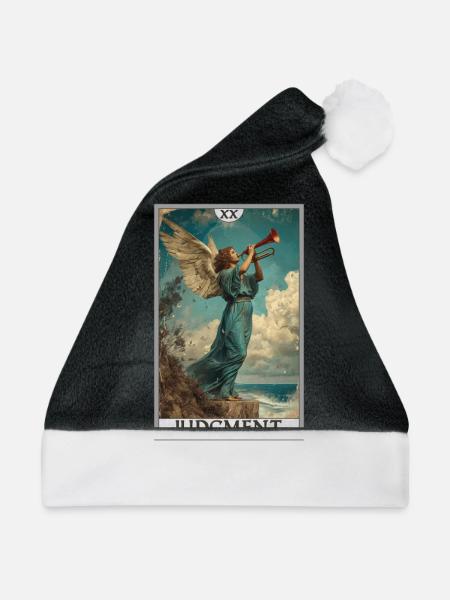 Tarotkarten Tarotkarte 20 Judgment Gericht - Weihnachtsmütze - Schwarz/Weiß