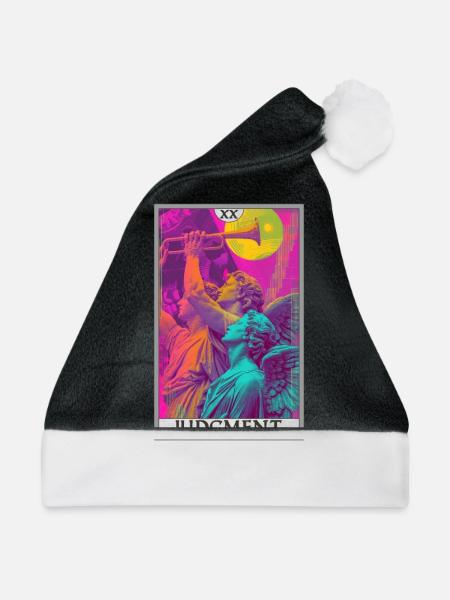 Tarotkarten Tarotkarte 20 Judgment Gericht - Weihnachtsmütze - Schwarz/Weiß