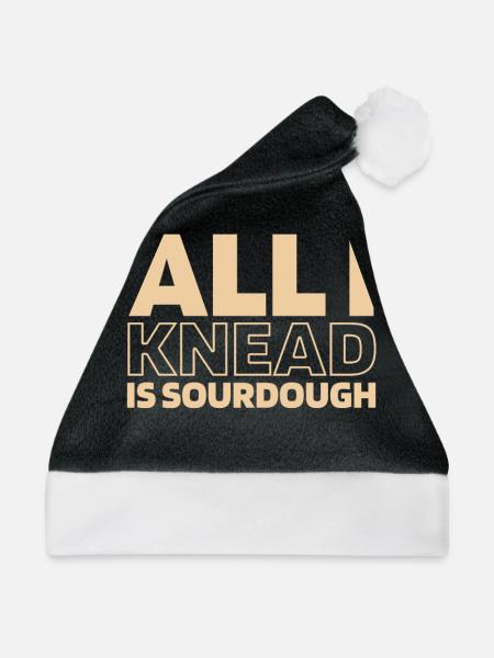 Sauerteig Brot - Weihnachtsmütze - Schwarz/Weiß