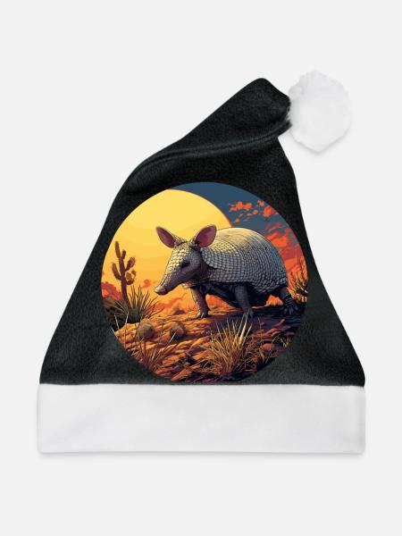 Armadillo Gürteltiere Gürteltier - Weihnachtsmütze - Schwarz/Weiß