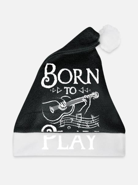 Born to play guitar - Weihnachtsmütze - Schwarz/Weiß
