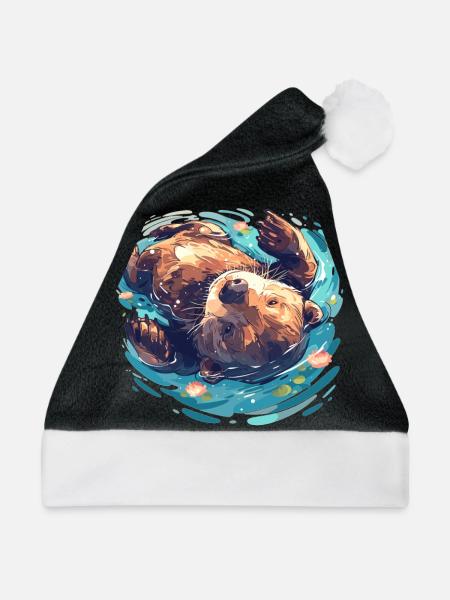 Beaver Biber - Weihnachtsmütze - Schwarz/Weiß