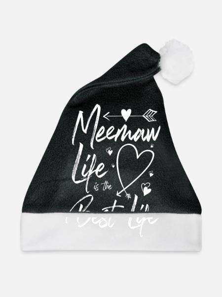 Meemaw life is the best life - Weihnachtsmütze - Schwarz/Weiß - Vorne
