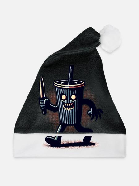 Unheimlicher Psycho Trinkbecher Getränke - Weihnachtsmütze - Schwarz/Weiß