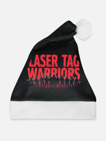 Laser Tag Champion Retro Gamer Fun Sports Arcade - Weihnachtsmütze - Schwarz/Weiß - Vorne