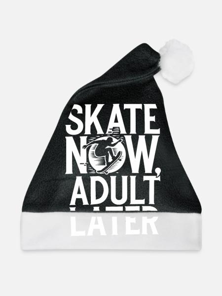 Skater Life: Downhill Longboarding Und Street - Weihnachtsmütze - Schwarz/Weiß - Vorne
