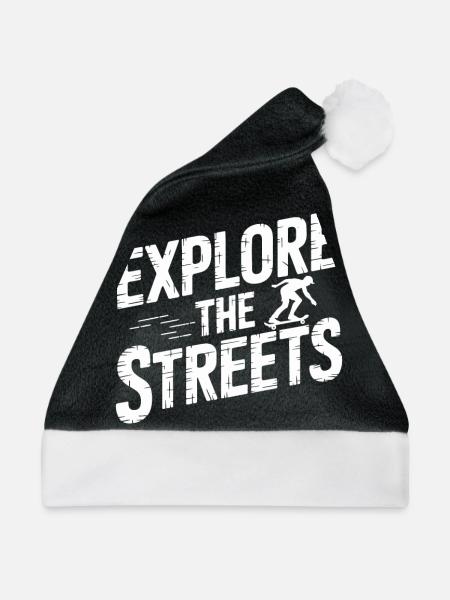 Skater Life: Downhill Longboarding Und Street - Weihnachtsmütze - Schwarz/Weiß - Vorne