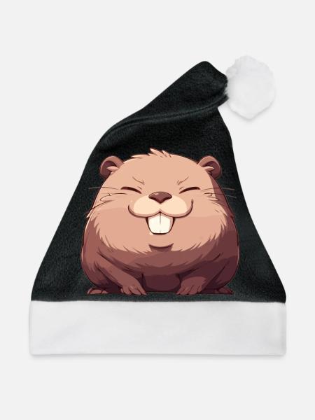 Beaver Bieber - Weihnachtsmütze - Schwarz/Weiß