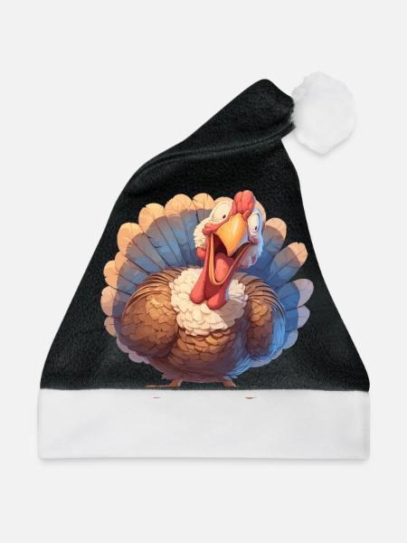 Turkey Truthähne Truthahn - Weihnachtsmütze - Schwarz/Weiß