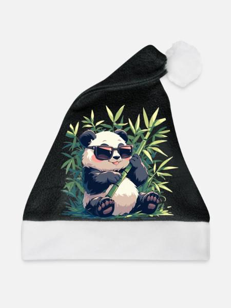 Pandas Panda - Weihnachtsmütze - Schwarz/Weiß