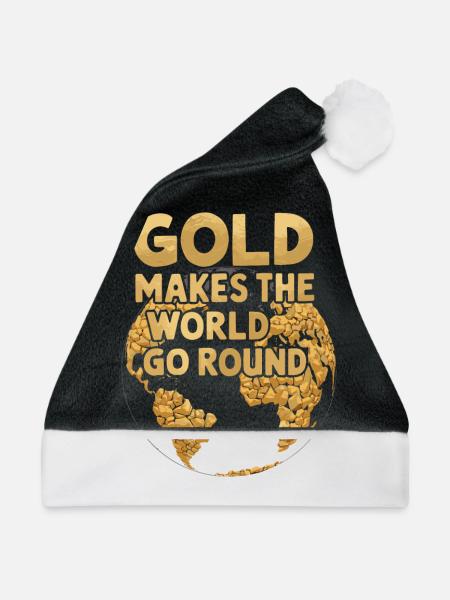 Goldrausch Abenteuer Goldsucher Schatzsuche - Weihnachtsmütze - Schwarz/Weiß - Vorne