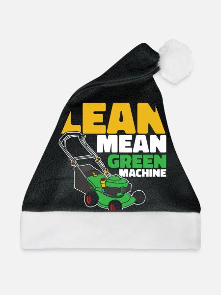 Rasenmäher Mähen - Weihnachtsmütze - Schwarz/Weiß