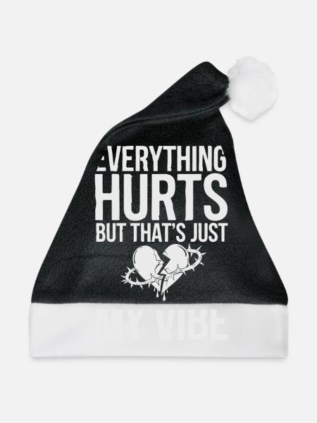 Introversion Alternative Style Emotional - Weihnachtsmütze - Schwarz/Weiß - Vorne