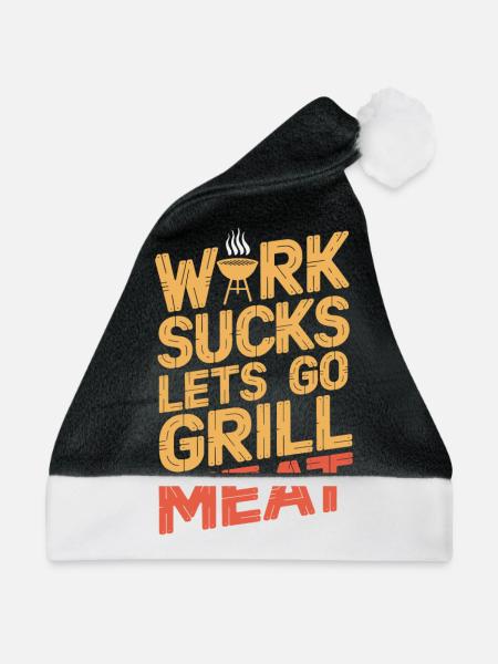 Bbq Grillen - Weihnachtsmütze - Schwarz/Weiß