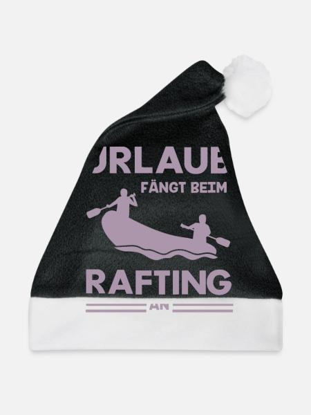 Rafting Abenteuer Schlauchboot Wassererlebnis - Weihnachtsmütze - Schwarz/Weiß