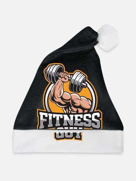 Fitness Guy - Weihnachtsmütze - Schwarz/Weiß