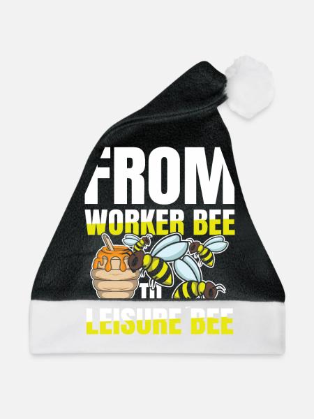 Rente Ruhestand From Worker Bee To Leisure Bee - Weihnachtsmütze - Schwarz/Weiß