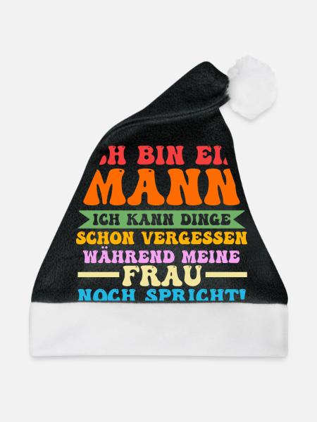 Ich Bin Ein Mann - Weihnachtsmütze - Schwarz/Weiß