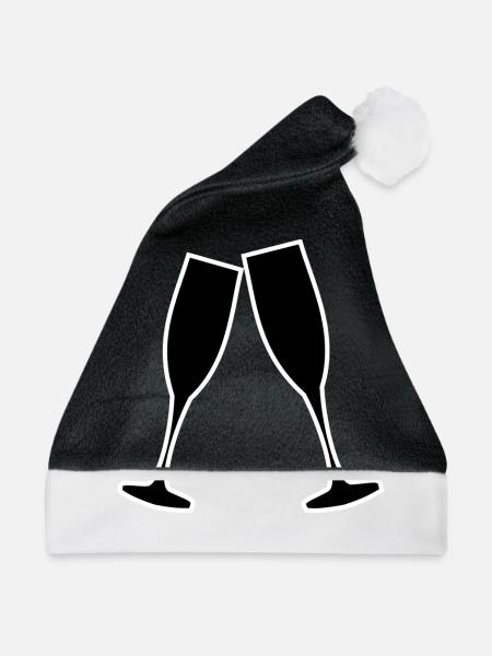 cheers - Weihnachtsmütze - Schwarz/Weiß