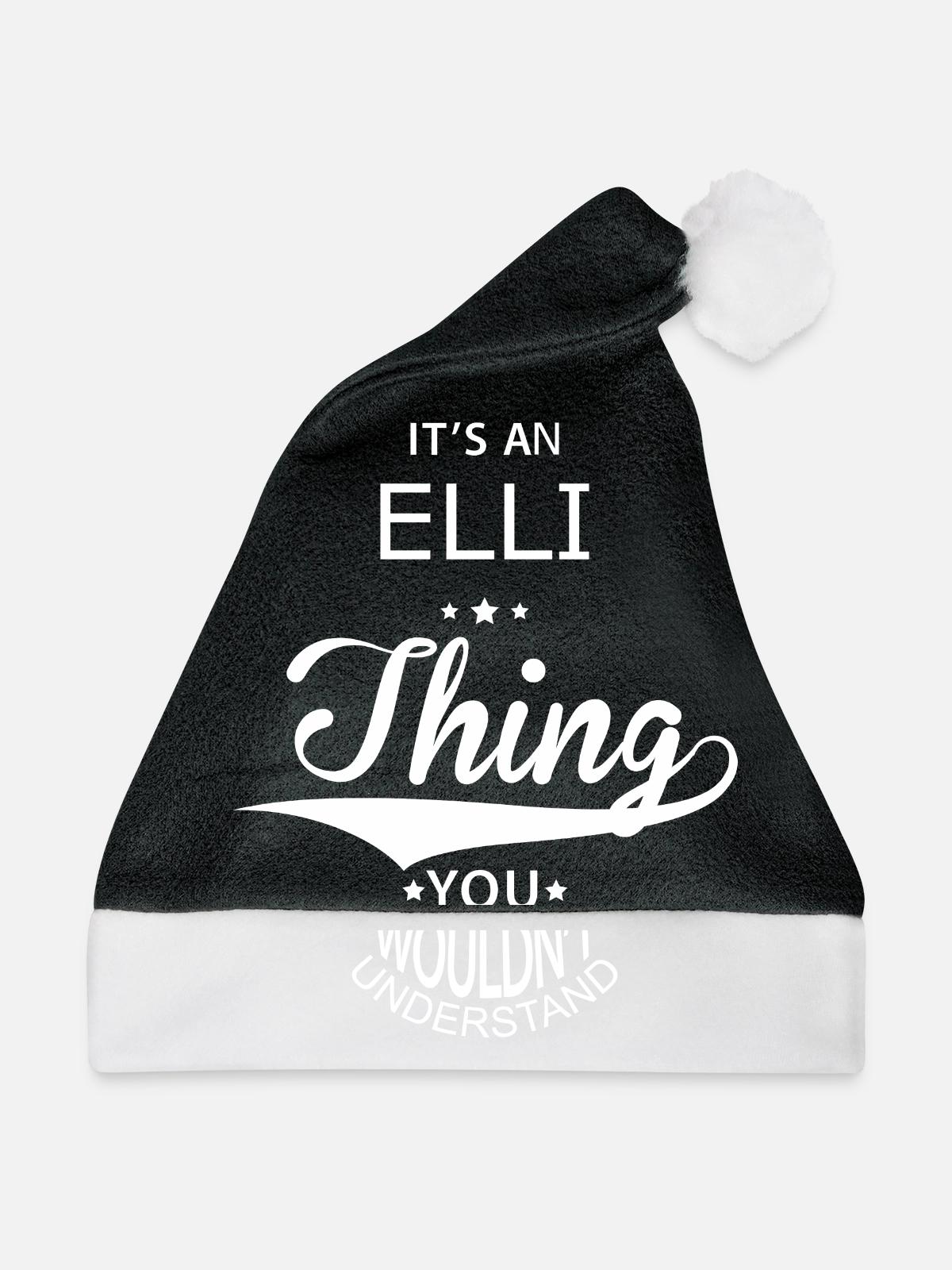 Elli - Weihnachtsmütze - Schwarz/Weiß - Vorne