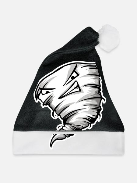 Tornado - Weihnachtsmütze - Schwarz/Weiß - Vorne