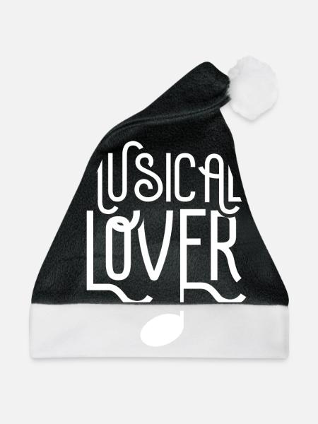 Musical Liebhaber Fest Musicals Festival Musik - Weihnachtsmütze - Schwarz/Weiß - Vorne